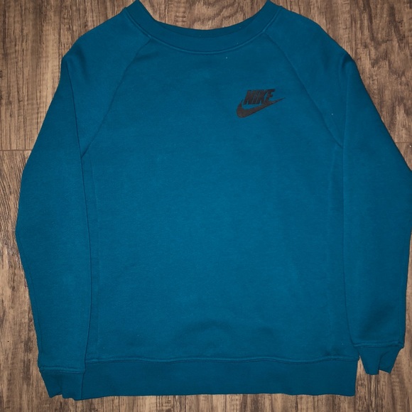 teal nike crewneck